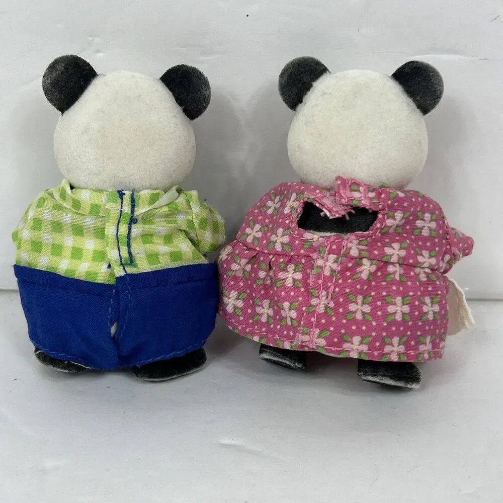Li'l Woodzeez Skyhopper Panda Family Mother Father Children Clothed Dress Baby